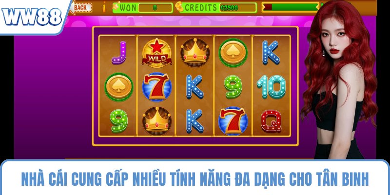 Nhà cái cung cấp nhiều tính năng đa dạng cho tân binh